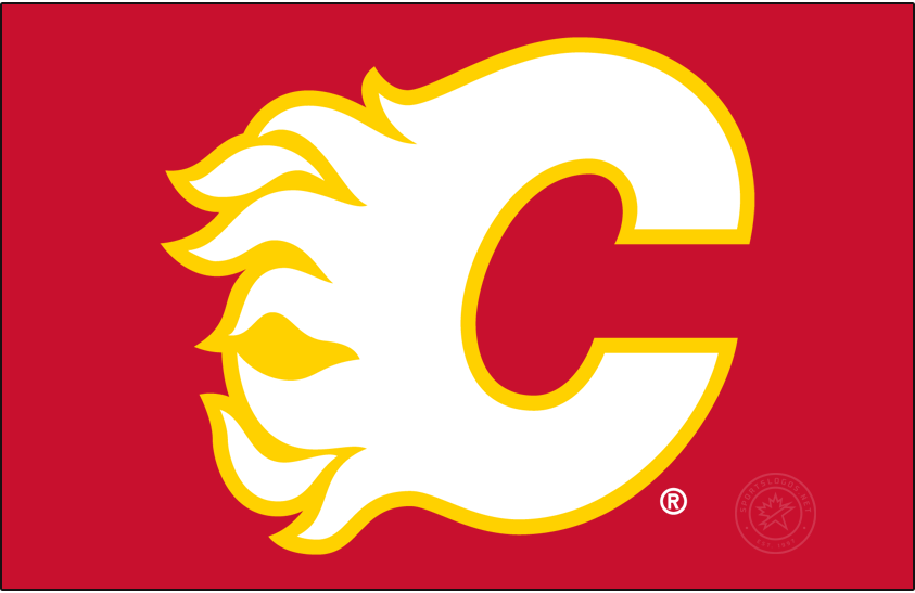 Calgary Flame 1980-1994 Primary Dark Logo iron on heat transfer